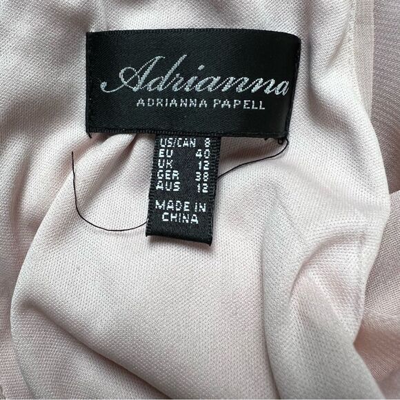 ADRIANNA PAPELL Dress, Blush/Pink/Tan Size 8 - Picture 5 of 7